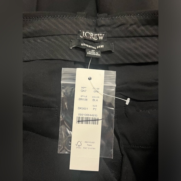 J. Crew Petite Essential Relaxed Drapey Crepe Trouser in Black - Picture 7 of 7